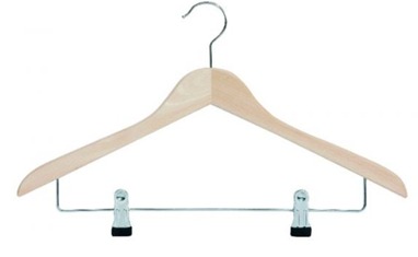 Cintre normal en bois avec pince jupe - Urban Trade Collection - vue 1